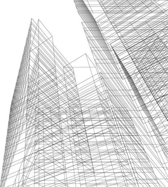 Arte Arquitectónico Forrado Fondo Pantalla Digital — Archivo Imágenes Vectoriales