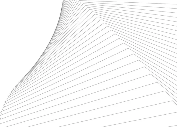Beklede Architectonische Kunst Digitaal Behang — Stockvector