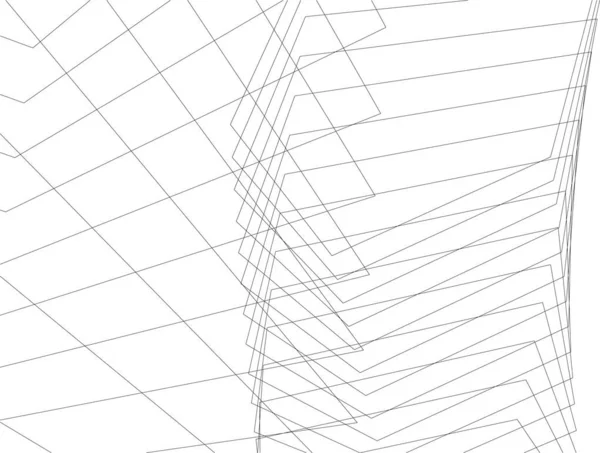 Arte Arquitectónico Forrado Fondo Pantalla Digital — Vector de stock