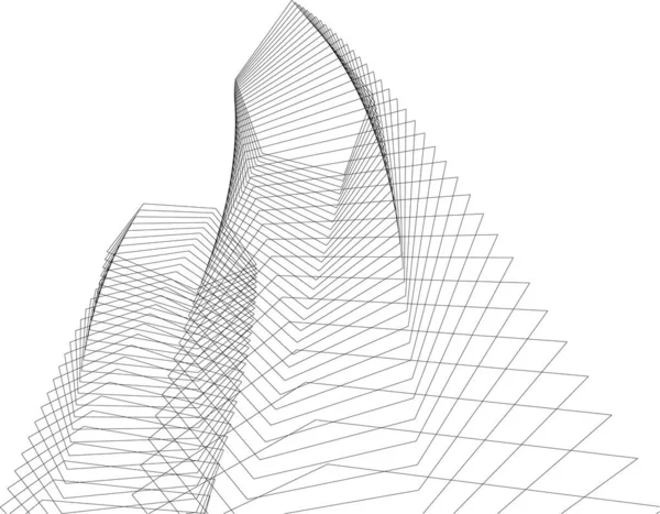 Ausgekleidete Architekturkunst Digitale Tapete — Stockvektor