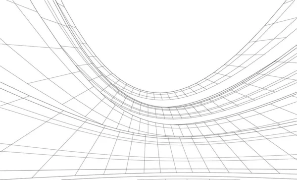 Fodrad Arkitektonisk Konst Digital Tapet — Stock vektor