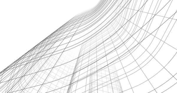 Arte Arquitectónico Forrado Fondo Pantalla Digital — Foto de Stock