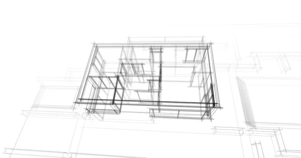 简约建筑艺术 数码壁纸 — 图库照片