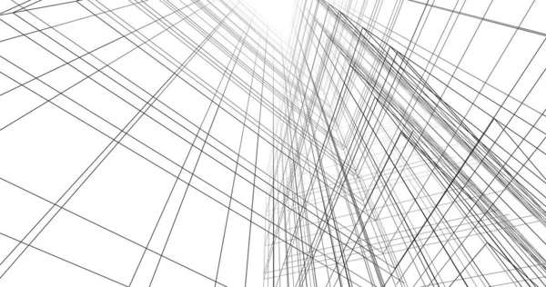 Arte Arquitectónico Minimalista Papel Pintado Digital —  Fotos de Stock