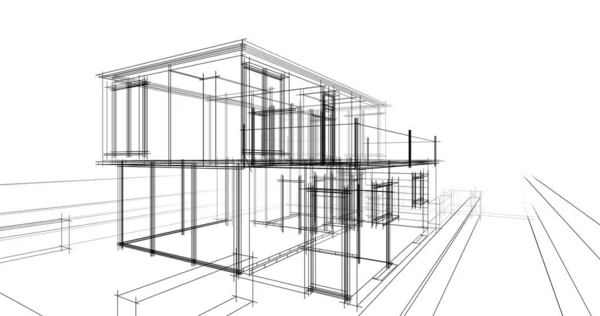 简约建筑艺术 数码壁纸 — 图库照片