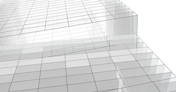 Minimalistic Architectural Art Digital Wallpaper — Stock Photo, Image