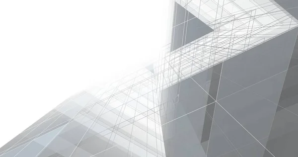 Minimalistic Architectural Art Digital Wallpaper — Stock Photo, Image