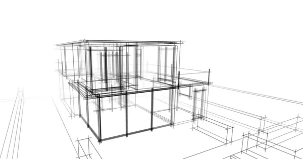 简约建筑艺术 数码壁纸 — 图库照片