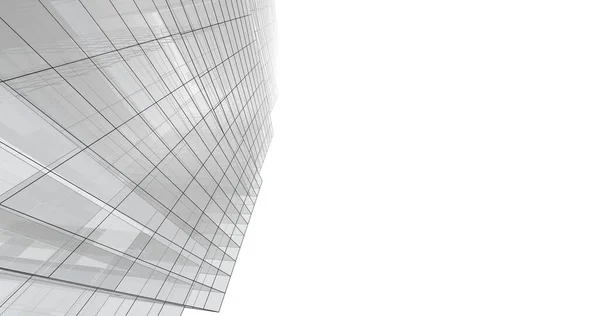 Minimalistic Architectural Art Digital Wallpaper — Stock Photo, Image