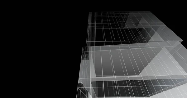 Minimalistická Architektonická Tvorba Digitální Tapety — Stock fotografie
