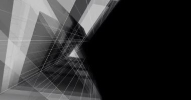 minimal 3d mimari şekillerde hareket etmek