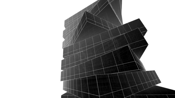 3D建築美術 デジタル壁紙 — ストック写真