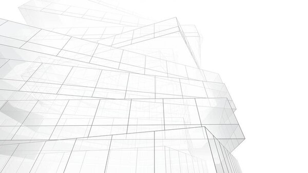 3d architectural art, digital wallpaper
