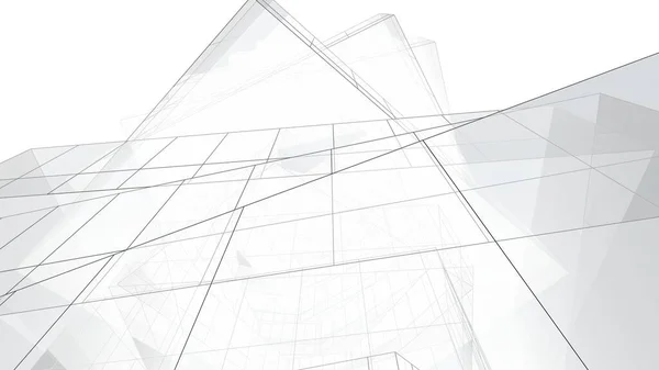 Architectonische Kunst Digitaal Behang — Stockfoto