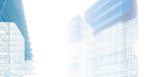 3d architectural art, digital wallpaper