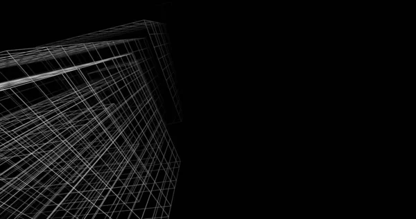 Abstrakcyjna Sztuka Architektoniczna Cyfrowa Tapeta — Zdjęcie stockowe