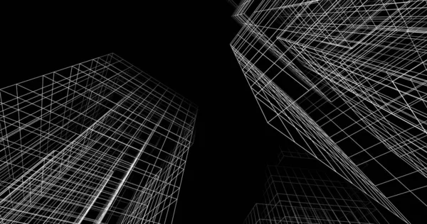 Abstrakt Arkitektonisk Konst Digital Tapet — Stockfoto