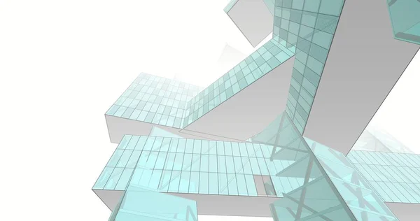 Sztuka Architektoniczna Cyfrowa Tapeta — Zdjęcie stockowe