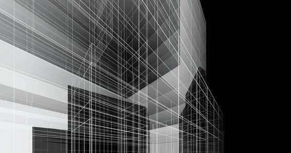 Architectonische Kunst Digitaal Behang — Stockfoto