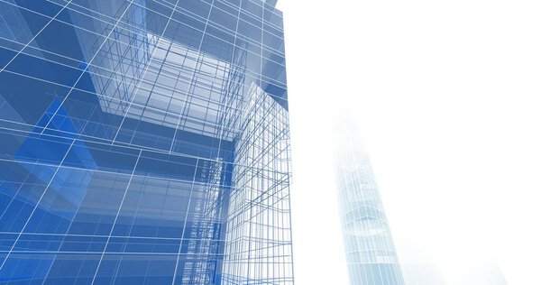 3d architectural art, digital wallpaper