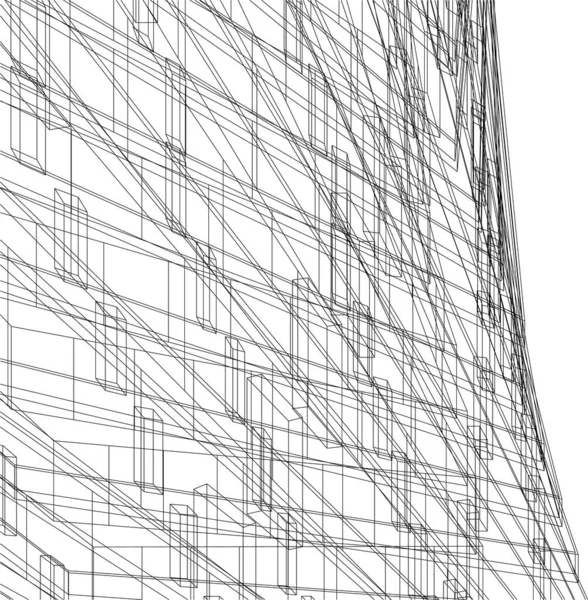 抽象建築美術デジタル壁紙 — ストックベクタ