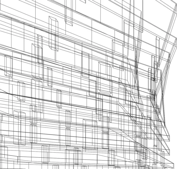 抽象建築美術デジタル壁紙 — ストックベクタ