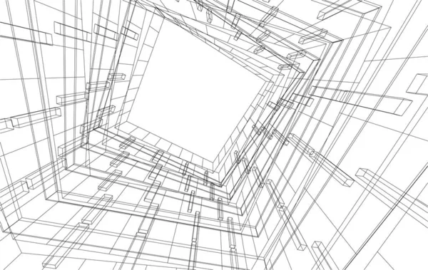 抽象建築美術デジタル壁紙 — ストックベクタ