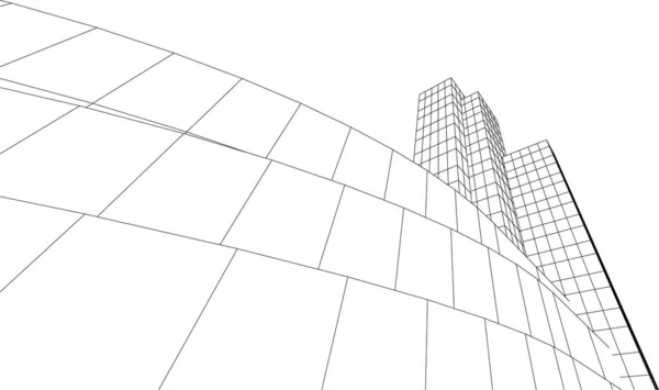 Abstrakte Architekturkunst Digitale Tapete — Stockvektor