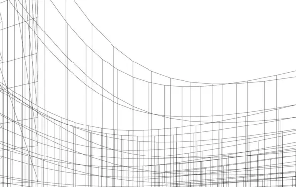 Abstrakte Architekturkunst Digitale Tapete — Stockvektor