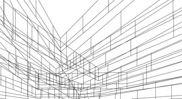 抽象建築美術デジタル壁紙 — ストックベクタ