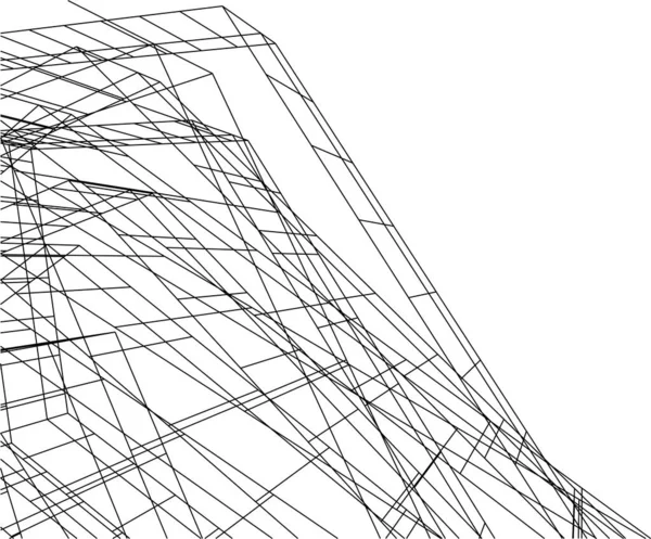 Art Architectural Abstrait Papier Peint Numérique — Image vectorielle