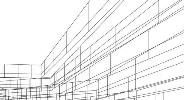 抽象建築美術デジタル壁紙 — ストックベクタ