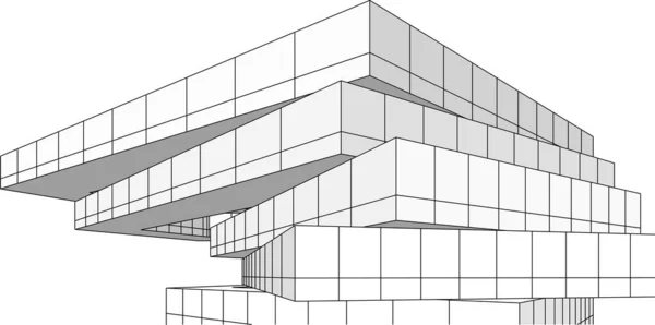 抽象建築美術デジタル壁紙 — ストックベクタ