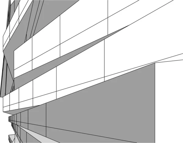 Arte Arquitetônica Abstrata Papel Parede Digital — Vetor de Stock