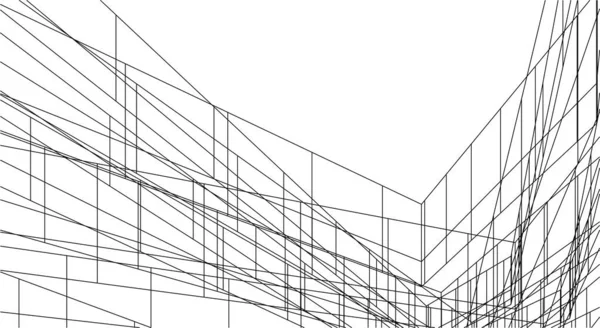Abstract Architectural Art Digital Wallpaper — Stock Vector