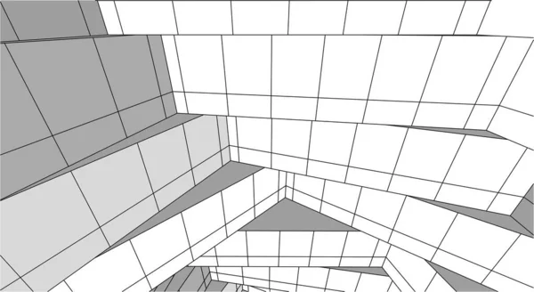 抽象建築美術デジタル壁紙 — ストックベクタ