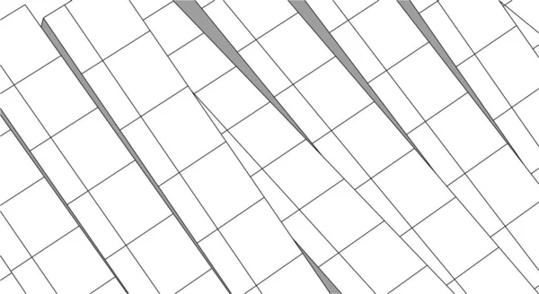 Abstrakt Arkitektonisk Konst Digital Tapet — Stock vektor