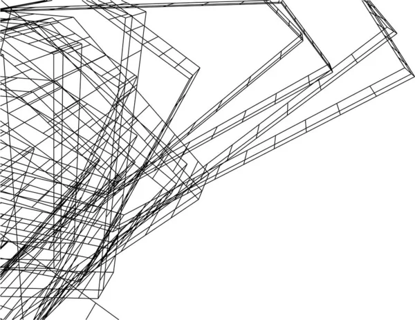 Abstrakcyjna Sztuka Architektoniczna Cyfrowa Tapeta — Wektor stockowy