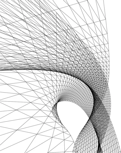 抽象建築美術デジタル壁紙 — ストックベクタ