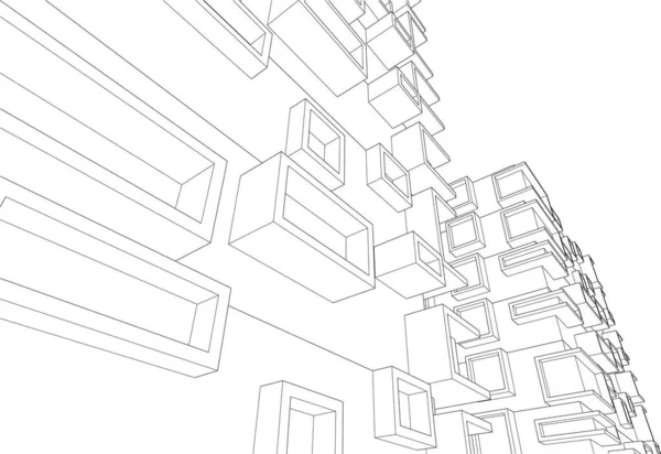 Abstrakte Architekturkunst Digitale Tapete — Stockvektor