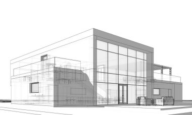 3D mimari projesi, dijital sanat