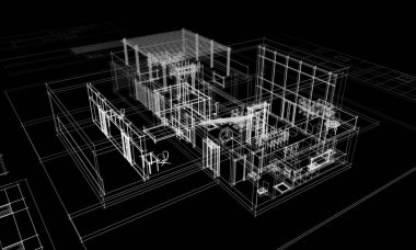 3D mimari projesi, dijital sanat