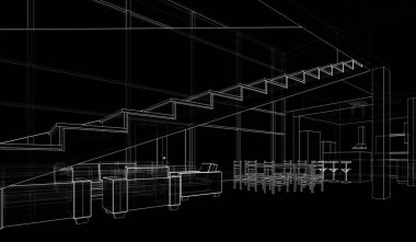 3D mimari projesi, dijital sanat