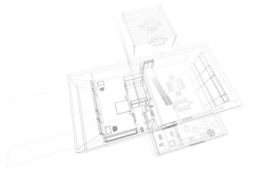 3D mimari projesi, dijital sanat