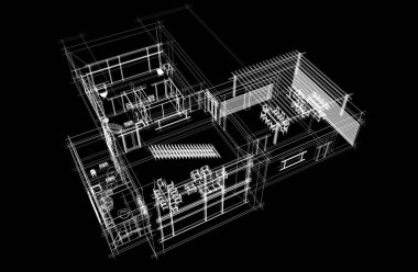 3D mimari projesi, dijital sanat