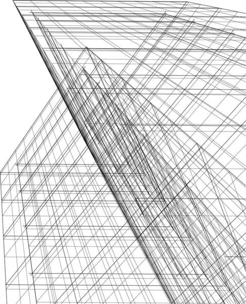 Architectonische Kunst Digitaal Behang — Stockvector