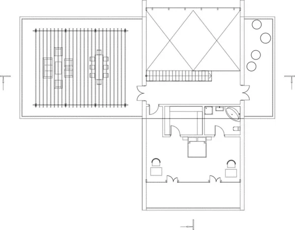 Architectonische Kunst Digitaal Behang — Stockvector