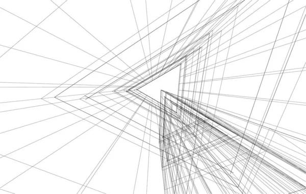 3D建筑艺术 数码壁纸 — 图库矢量图片