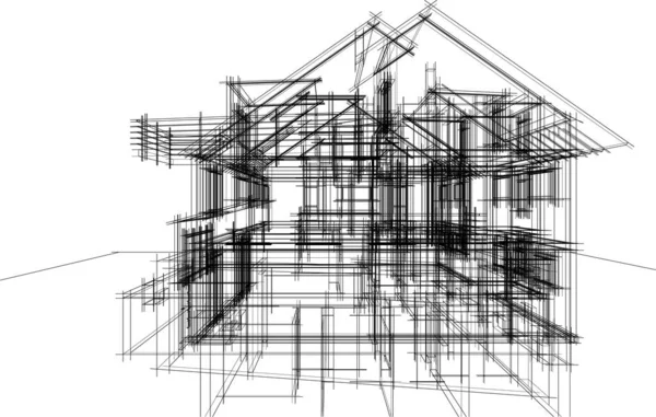 Sztuka Architektoniczna Cyfrowa Tapeta — Wektor stockowy