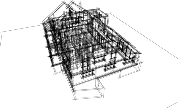 Art Architectural Papier Peint Numérique — Image vectorielle